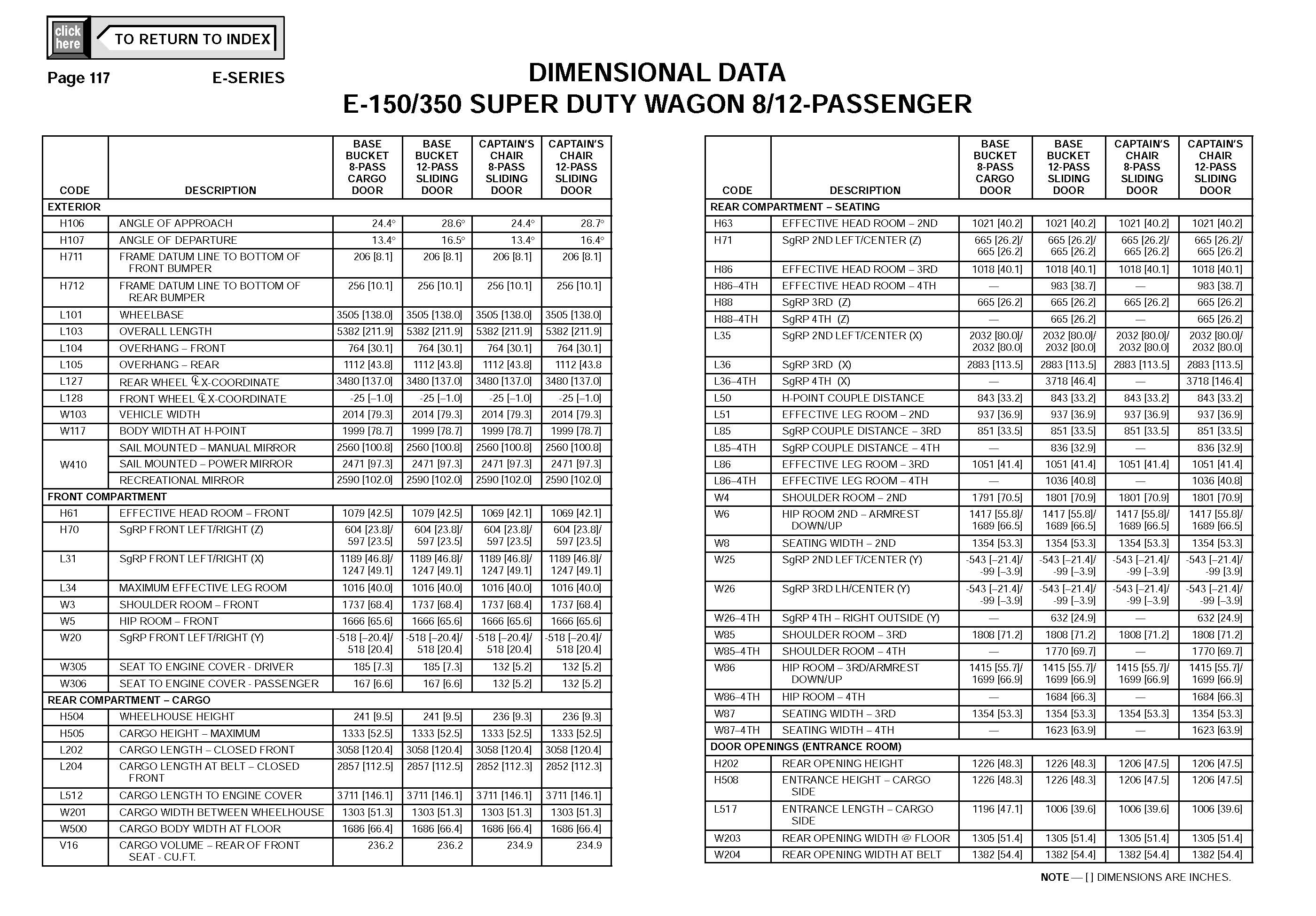 Ford Econoline E350 Van DIMENSIONAL DATA_Seite_2