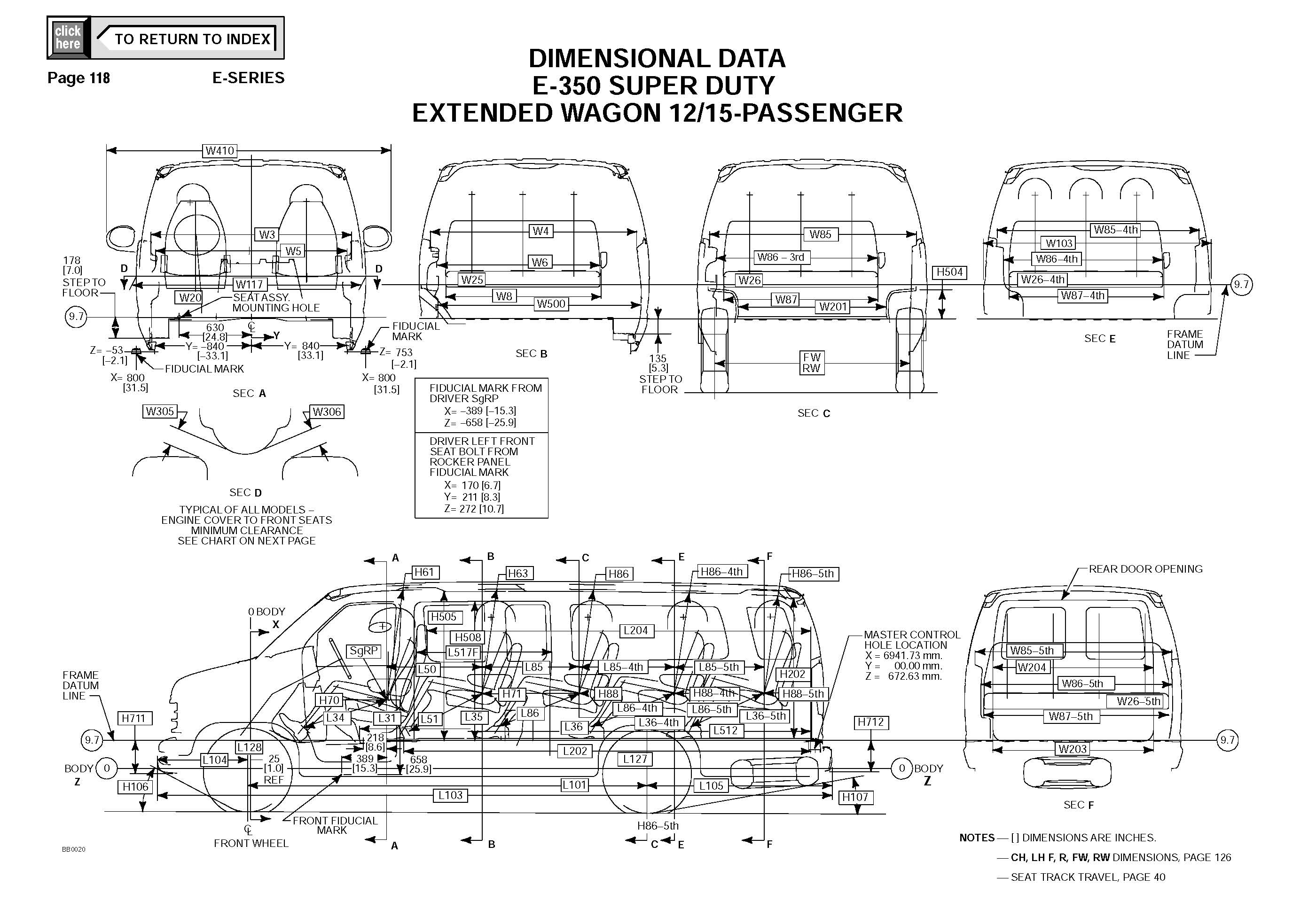 Ford Econoline E350 Van DIMENSIONAL DATA_Seite_3