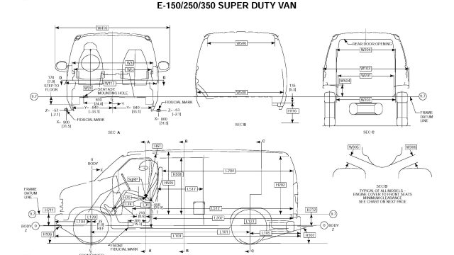 Ford Econoline E350 Van DIMENSIONAL DATA_Seite_7